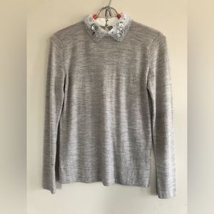 Club Monaco Cashmere sweater, light grey, size S